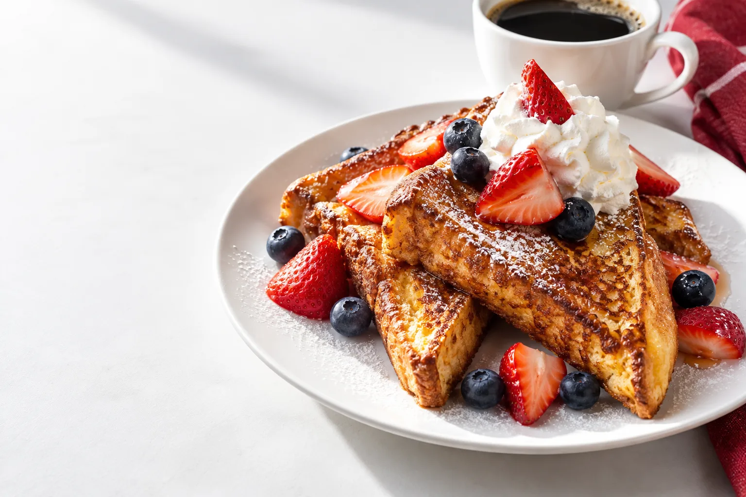 Plate of French toast with berries