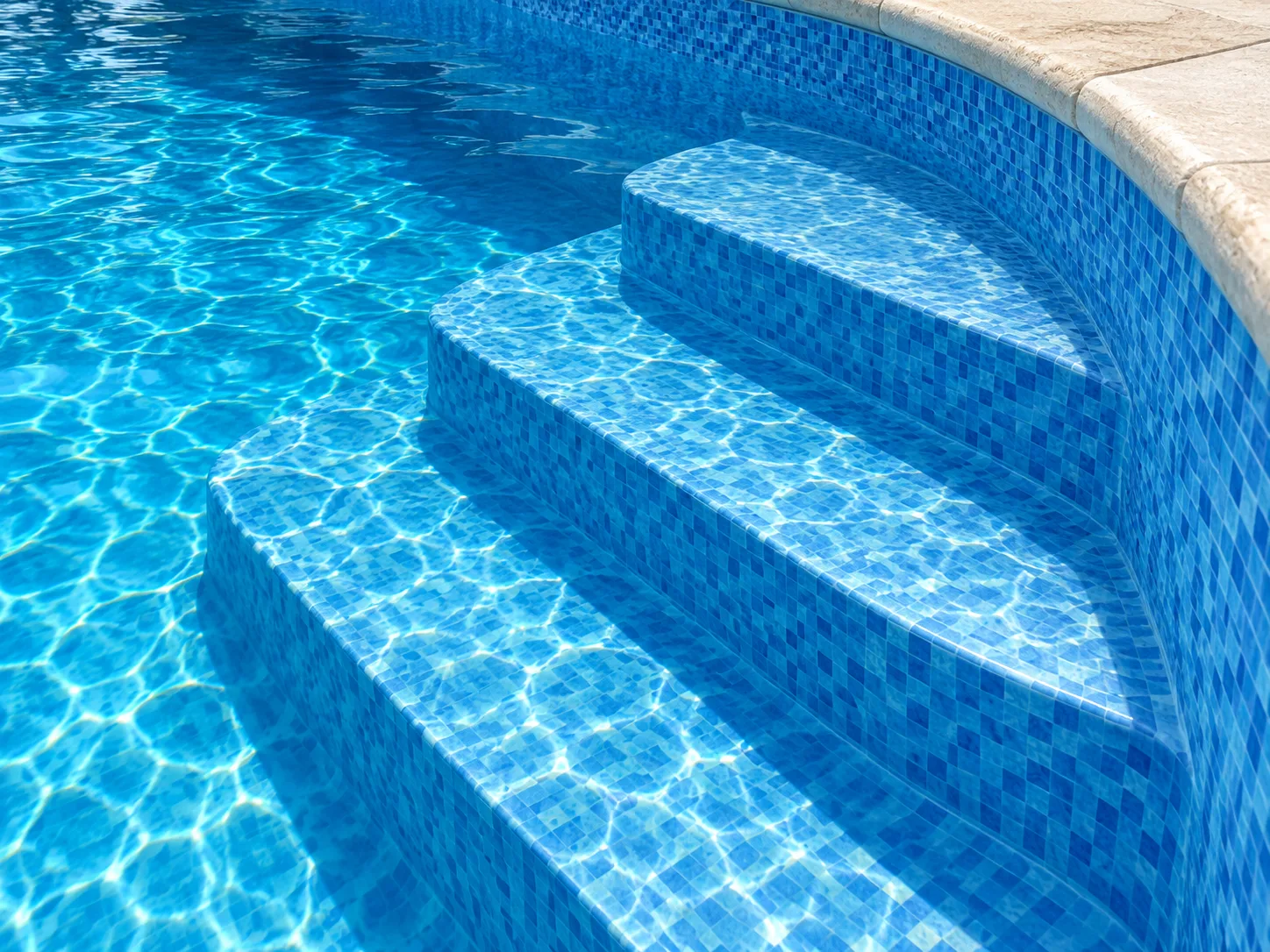 New vinyl pool liner with steps