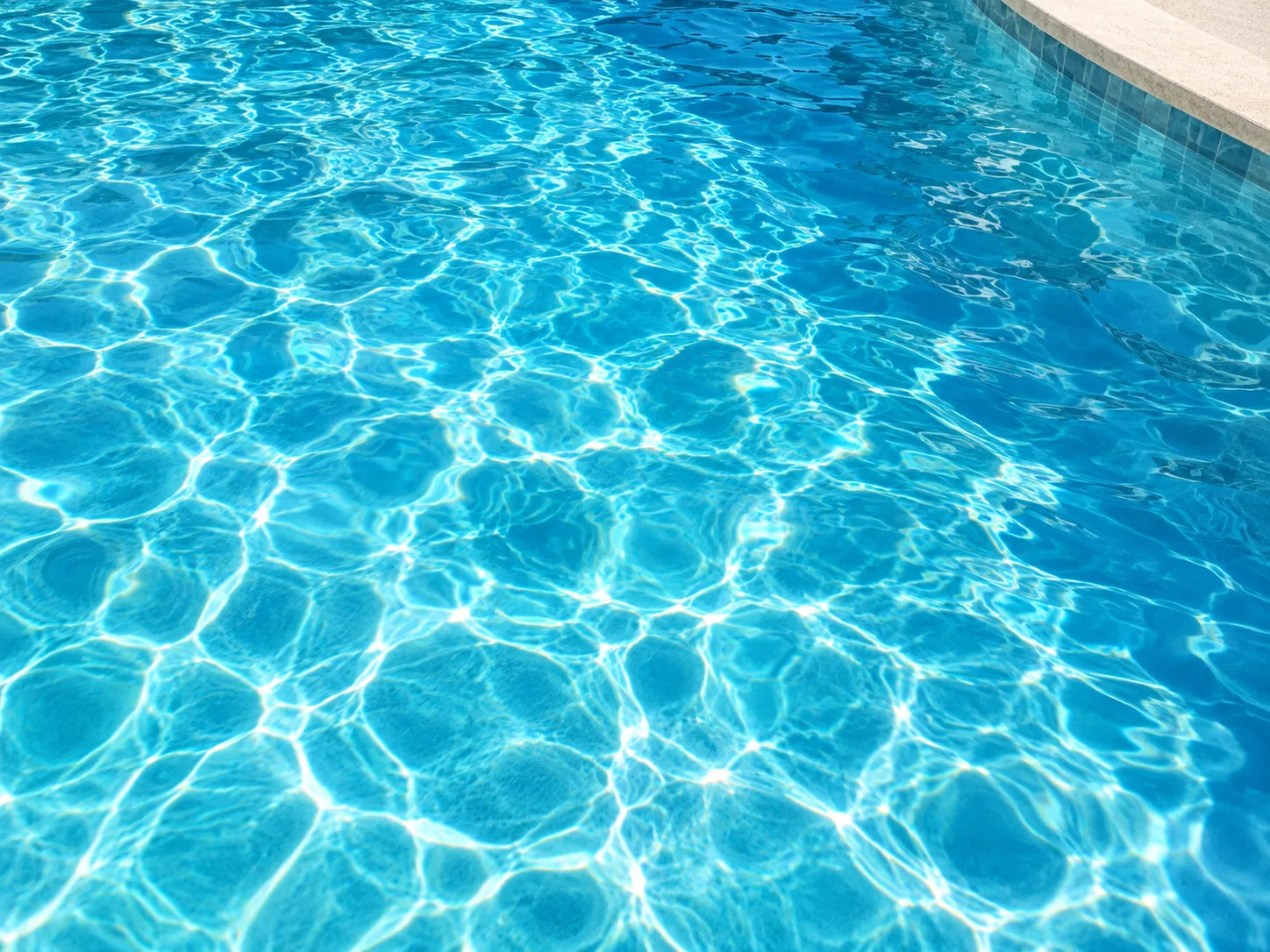 Clear, balanced pool water