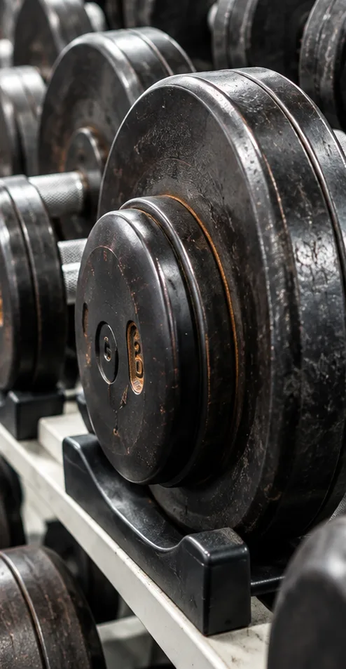 Dumbbell rack at Xtreme Fitness