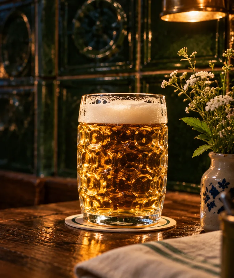Frisch gezapftes Bier