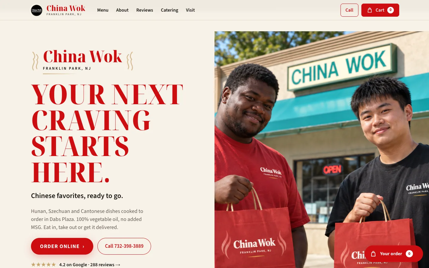 China Wok — a neighborhood Chinese restaurant, rebuilt from the menu up — after
