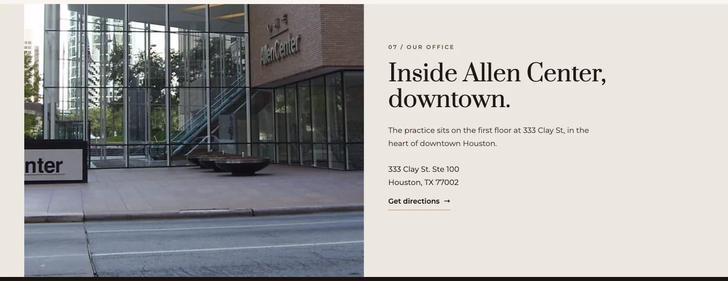 Inside Allen Center, downtown.