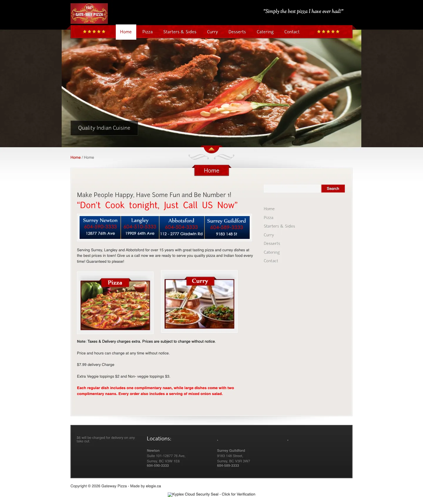 Gateway Pizza & Pasta — 79 dishes, two kitchens and a menu you can actually read — before