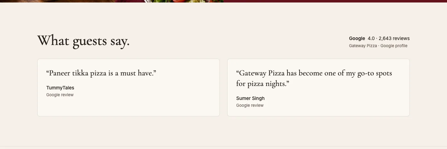 What guests say.