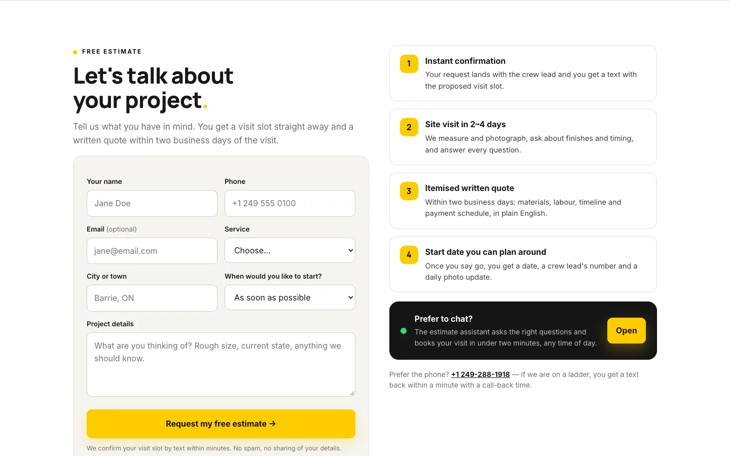 Let's talk about your project
