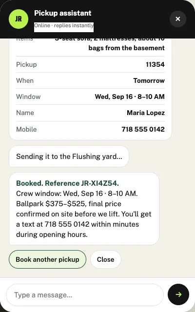Booked with a reference