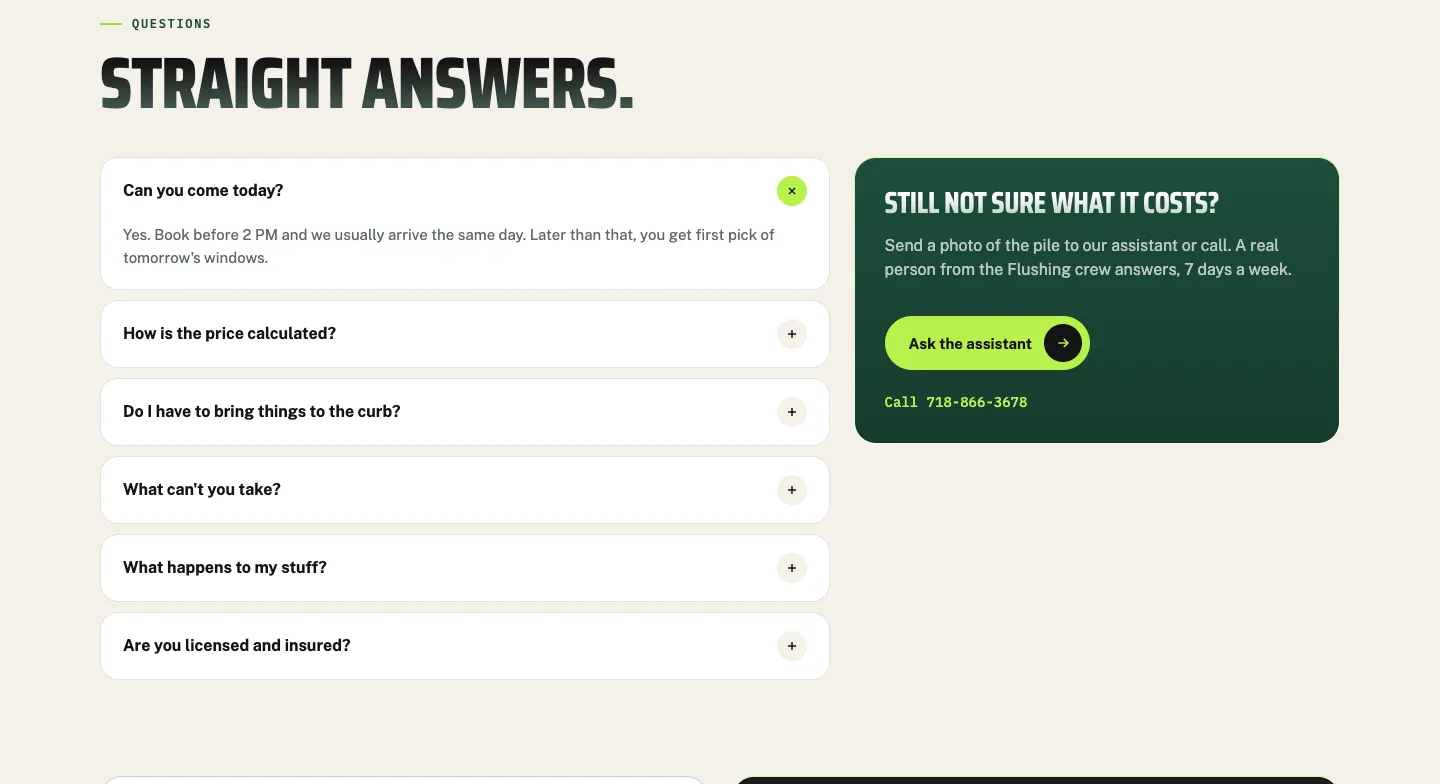 Straight answers.