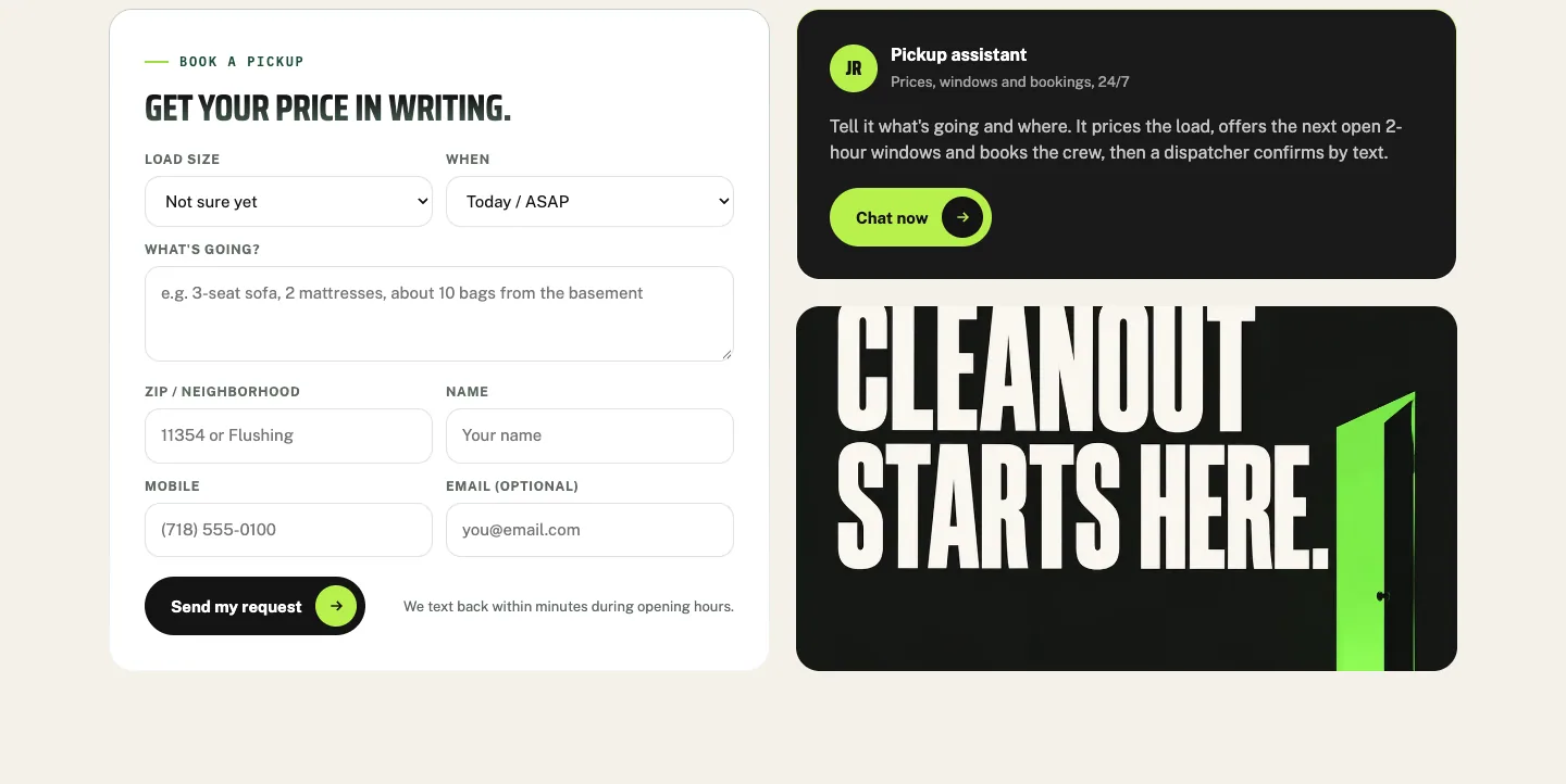 Get your price in writing.
