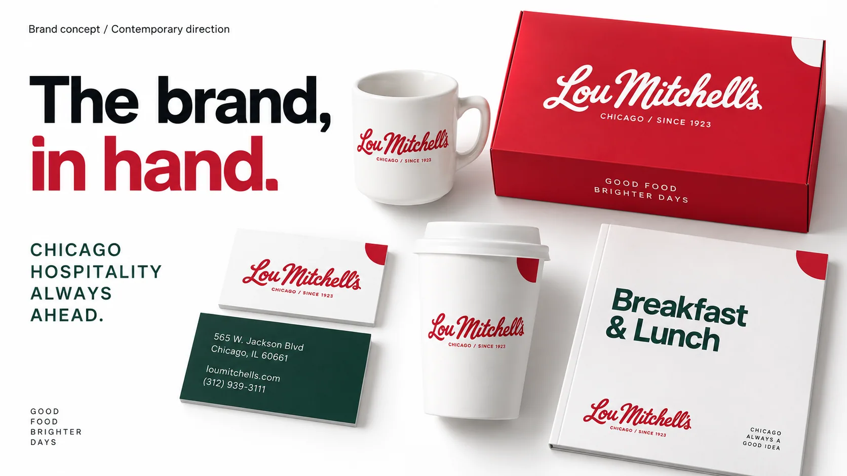 The brand, in hand