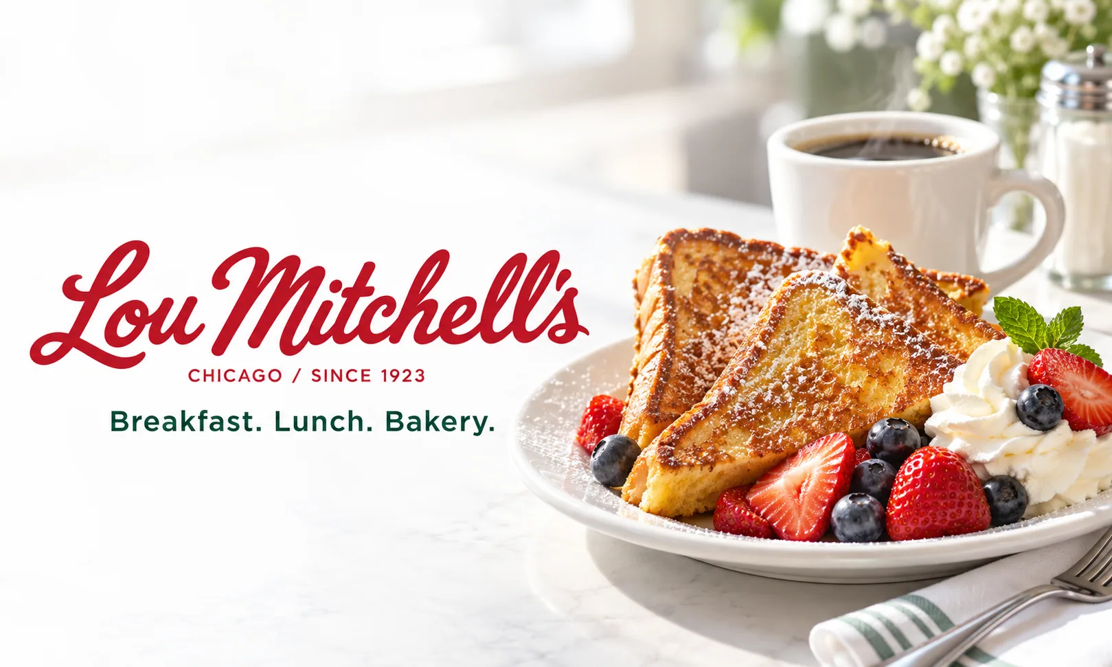 Lou Mitchell's — a 1923 Chicago diner with a homepage as bright as its French toast