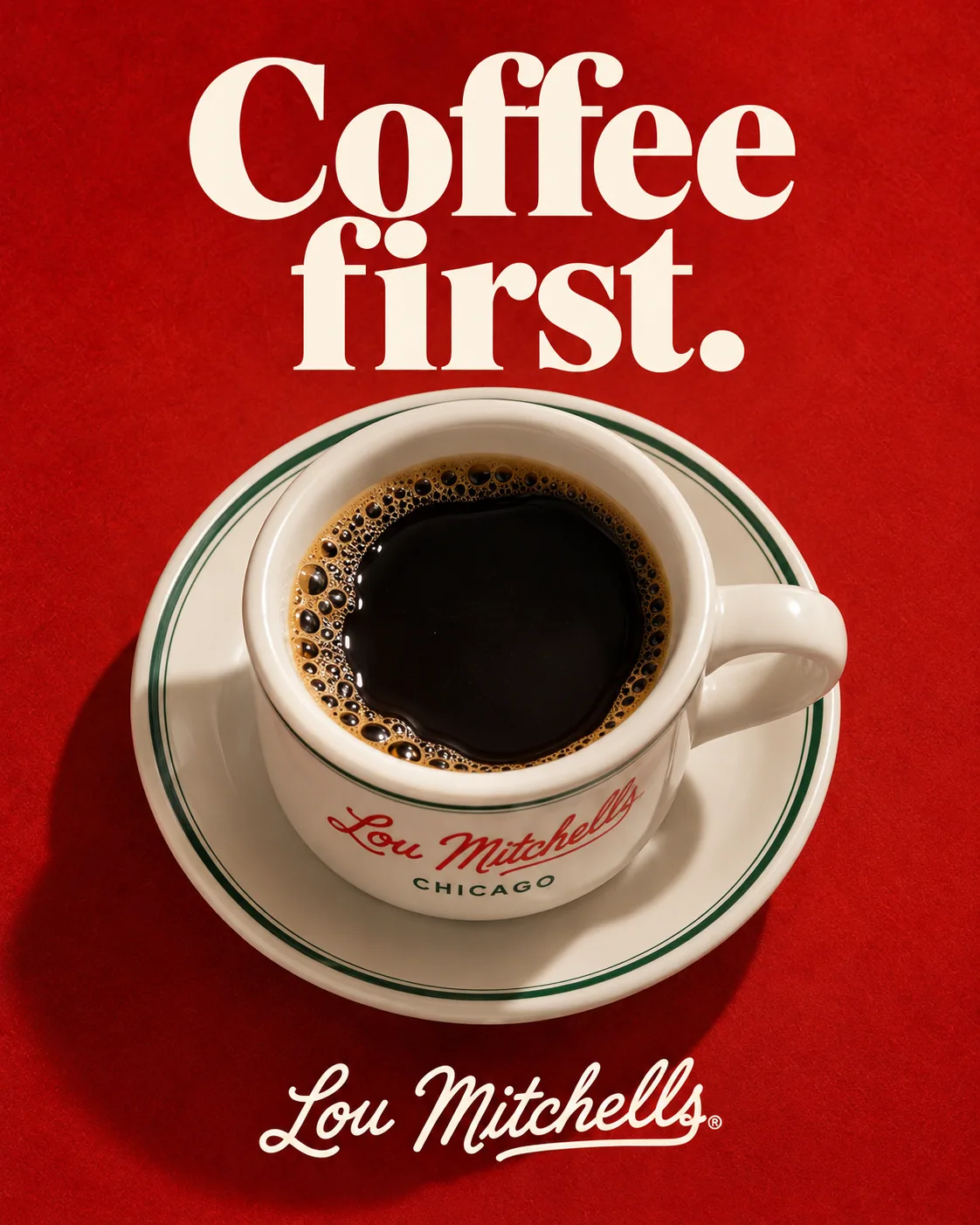 Coffee first.