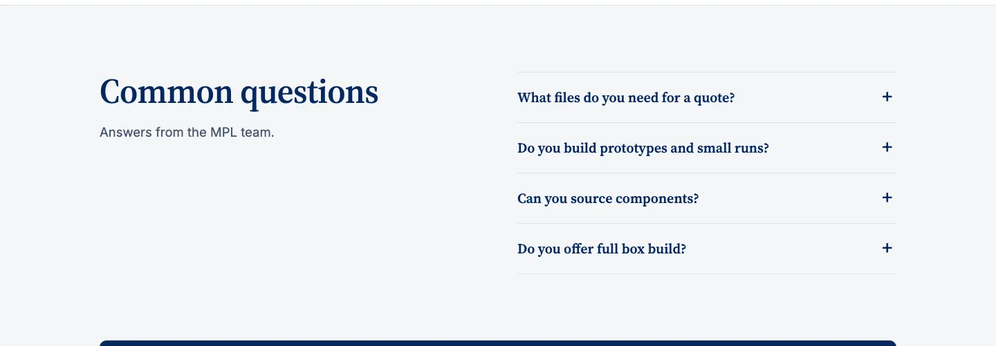 Common questions