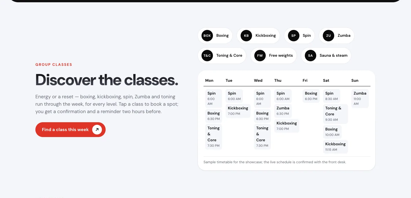 Discover the classes
