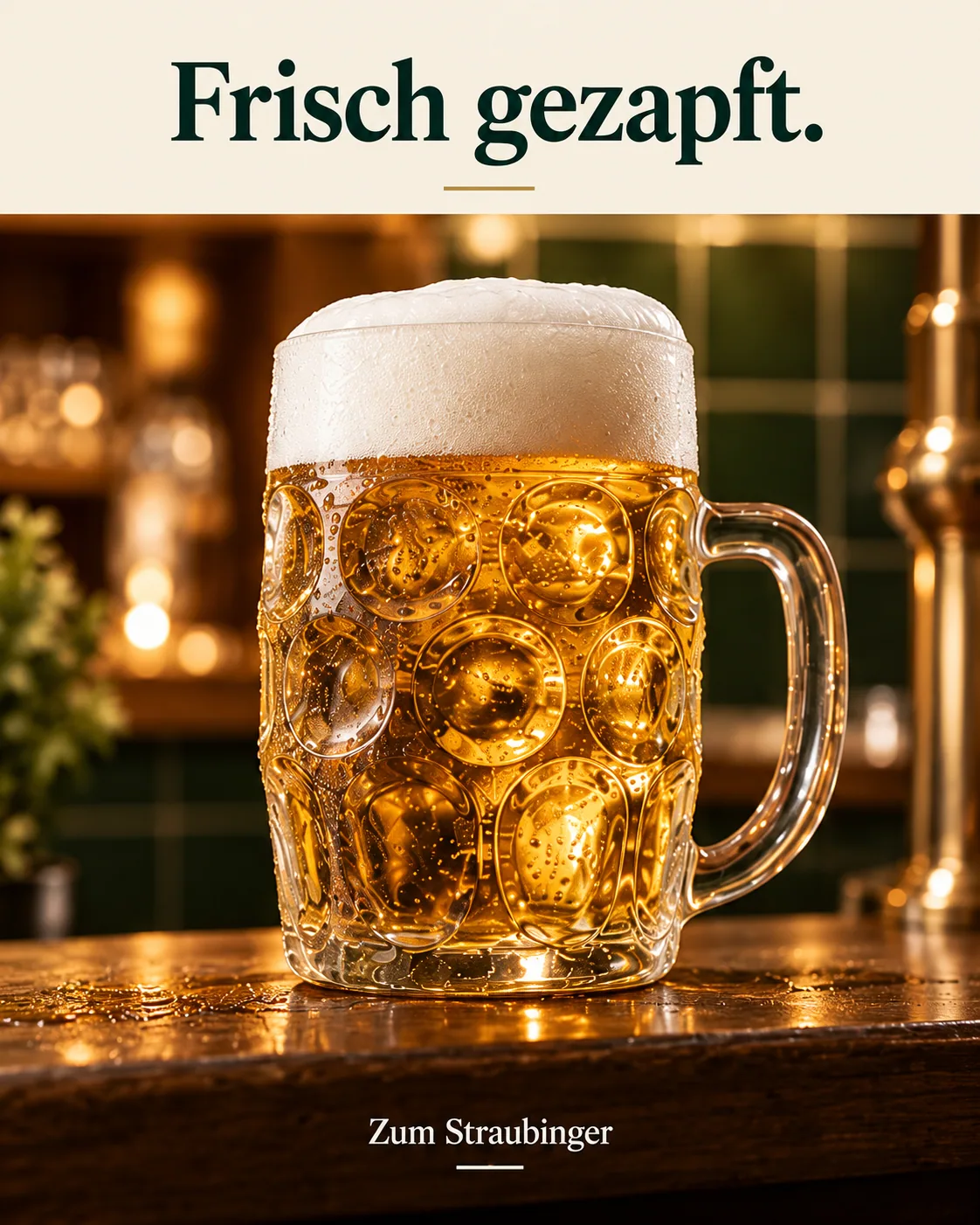 Frisch gezapft.